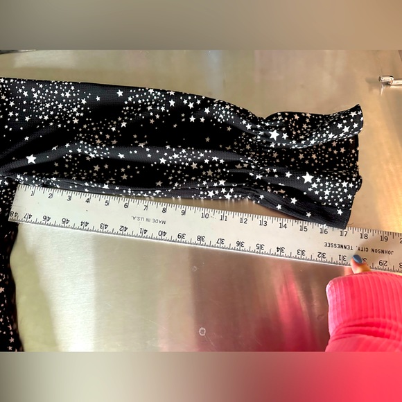 Sam Edelman Star Blouse Embellished Rhinestones & Bell Sleeve MEDIUM NEW - Picture 15 of 16